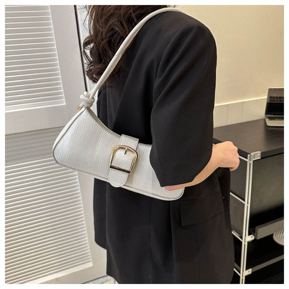 Vintage Handbags For Women Solid PU Leather Hasp Shoulder Crossbody Bag Luxury Designer Ladies Underarm Bags Hobo 2023 Fashion