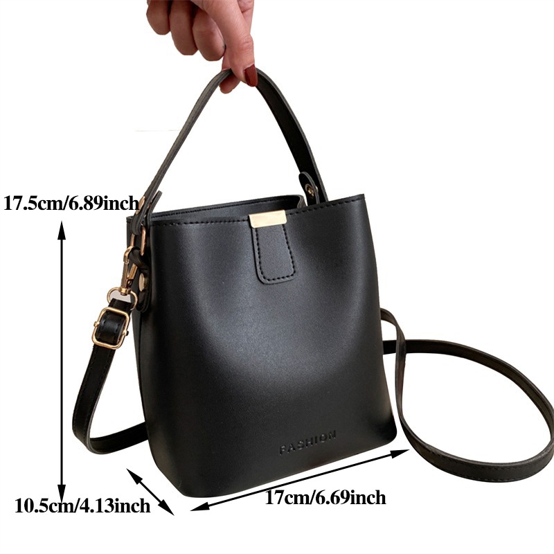 Free Shipping Women PU Leather Handbag Casual Tote Lady Messenger Shoulder Bag Brand Design Female Totes Bolsa Black Designer Bag Luxury Bag Tote Bag