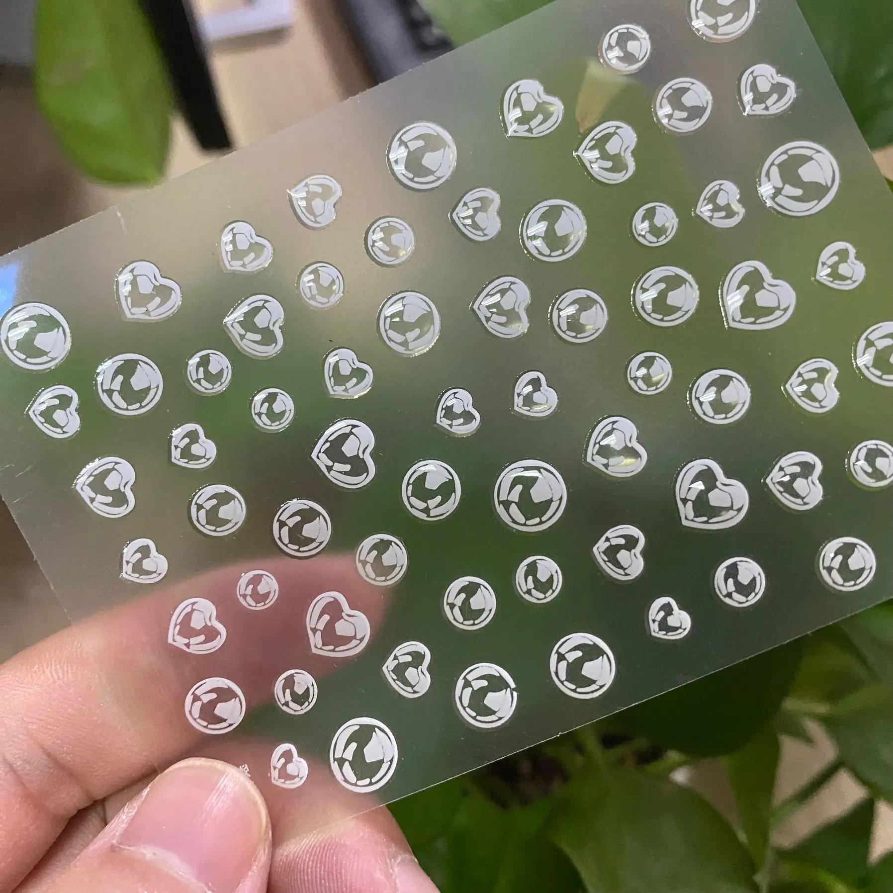 1pc Cute Jelly water drop Nail 2025 Sticker Line Flower Powder Blusher Love Heart Jelly new Decal Adheisve Manicure DIY Sticker Accessori