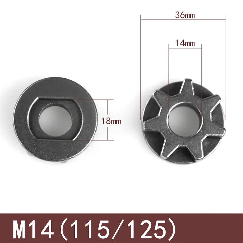 M10/M14/M16 Chainsaw Gear 100 115 125 150 180 Angle Grinder Replacement Gear sawing sprocket chain wheel for Chainsaw Bracket