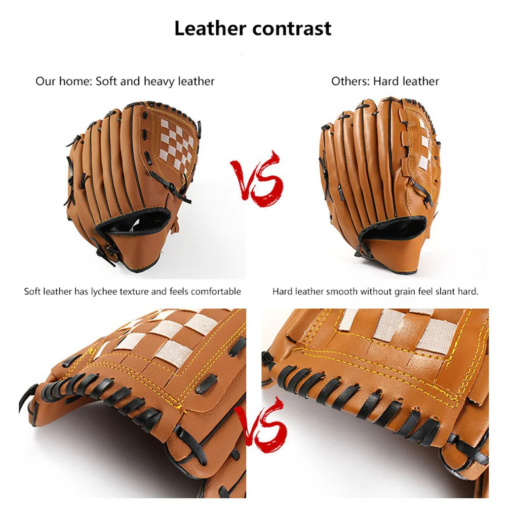 9.5~12.5inch Baseball Training Glove Outdoor Sport Softball Practice Gloves Kids/Adults Professional Baseball And Softball Mitt