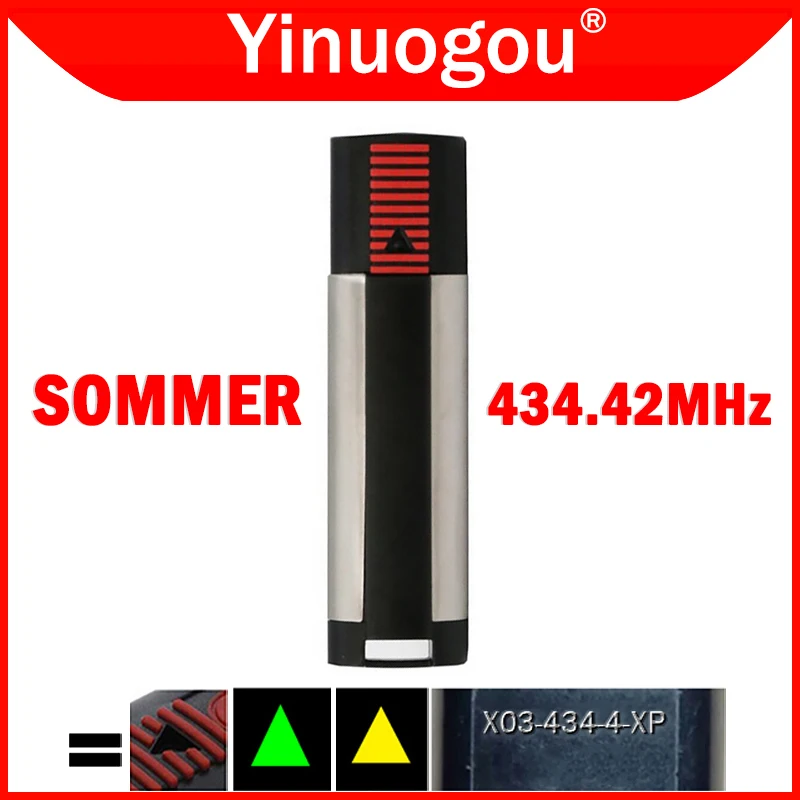 SOMMER TX03 434 4 XP 434MHz Remote Control Gate SOMMER 4013 TX03-434-4-XP Garage Door Remote Control 434.42MHz Programming Learn