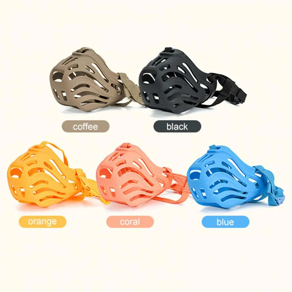 Silicone Dog Muzzle with Adjustable Strap Anti-Barking Pet Muzzle Anti-Licking Muzzle for Medium Large Dogs Pet Supplies