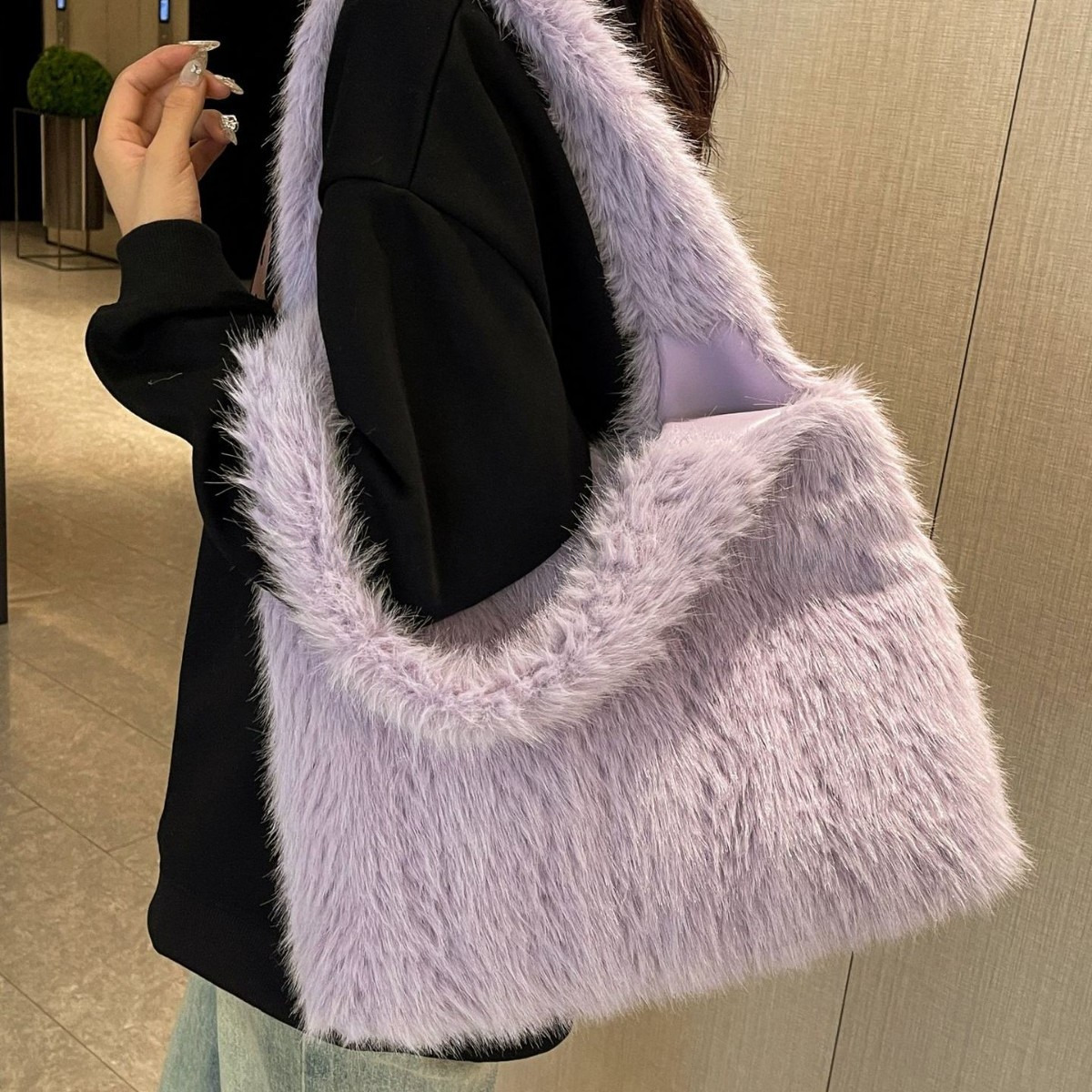 Bag Designer Fashion Classic 10a Top Woman Handbagevening Bags Niche Texture Armpit Autumn and Winter New Item Plush Large Capacity Fashionable Versat
