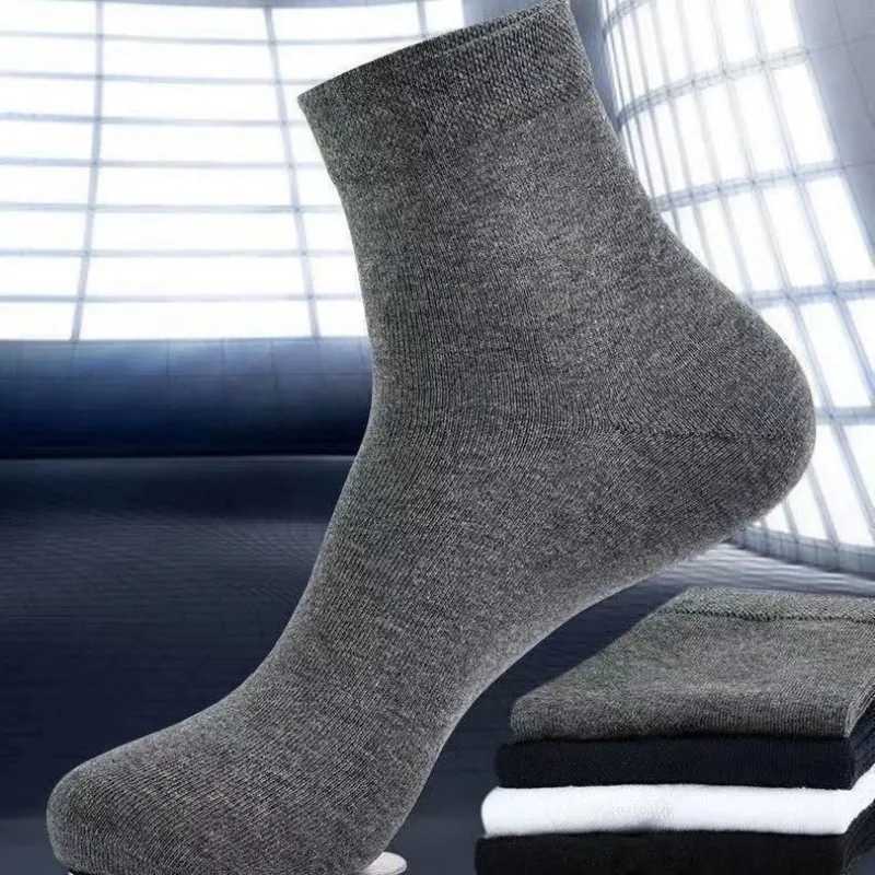 10 Pairs Mens Cotton New Style Black Business Men Soft Breathable Summer Winter for Male Plus Size 38-45 LX241102