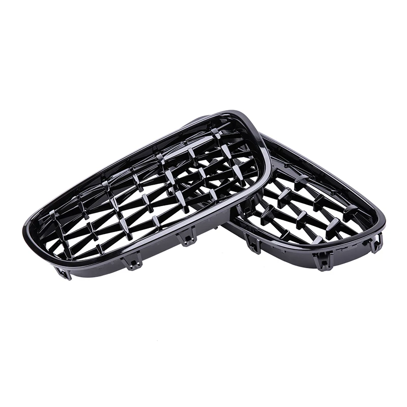Car Front Kidney Bumper Grill Grilles Diamond Style Racing Grille Silver For BMW 5 Series F10 F11 F18 520 523 525 530i M5 10-17
