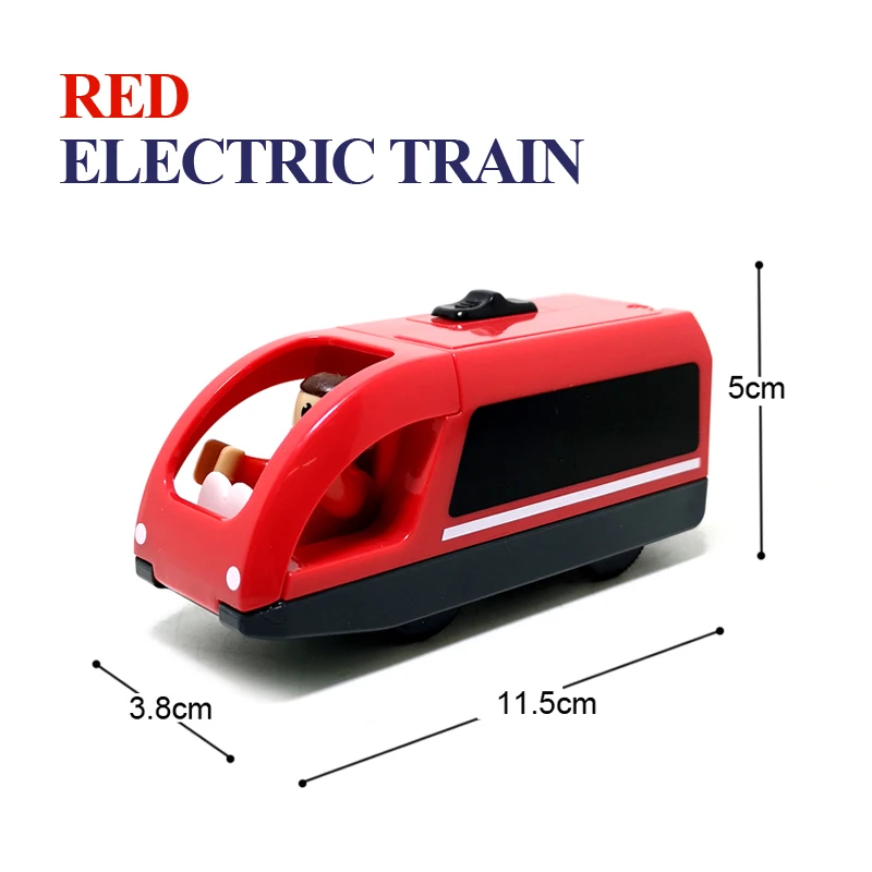 Electric Locomotive Magnetic Car Diecast Slot Fit All Brand Wooden Train Track Railway For Kids children's Educational Toy