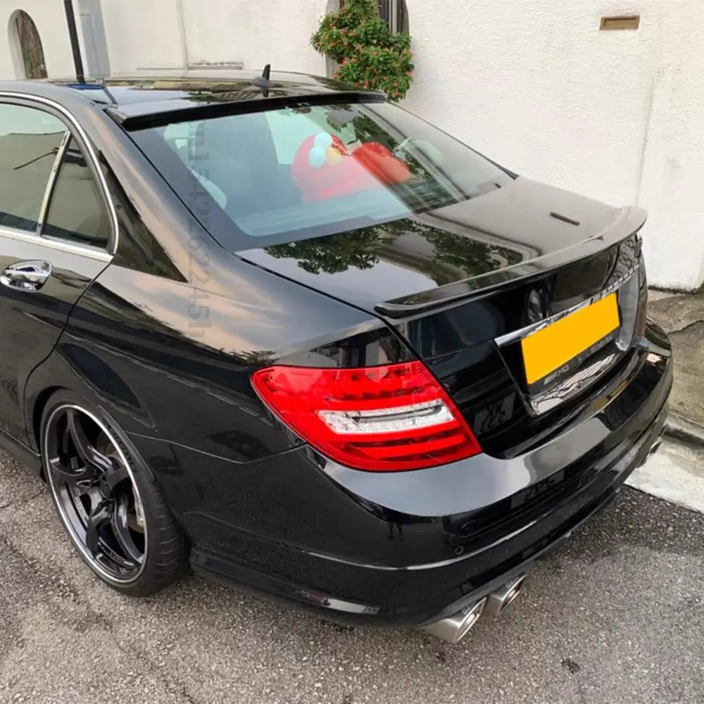 Exterior Part Rear Sport Spoiler Wing Styling Facelift For Mercedes Benz W204 C class 4 Door 2007-2014 C180 C200 C220 C260 C300