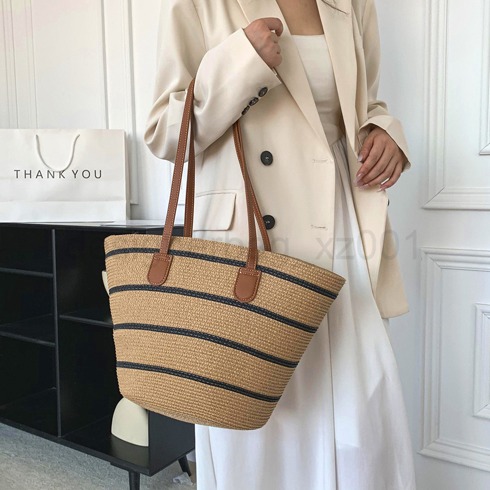 Fashion Classic Bag Designer 10a Top Woman Handbagevening Bags Womens Single Shoulder Crossbody Backpack Forest Style Woven Grass Hand Beach Tote Larg