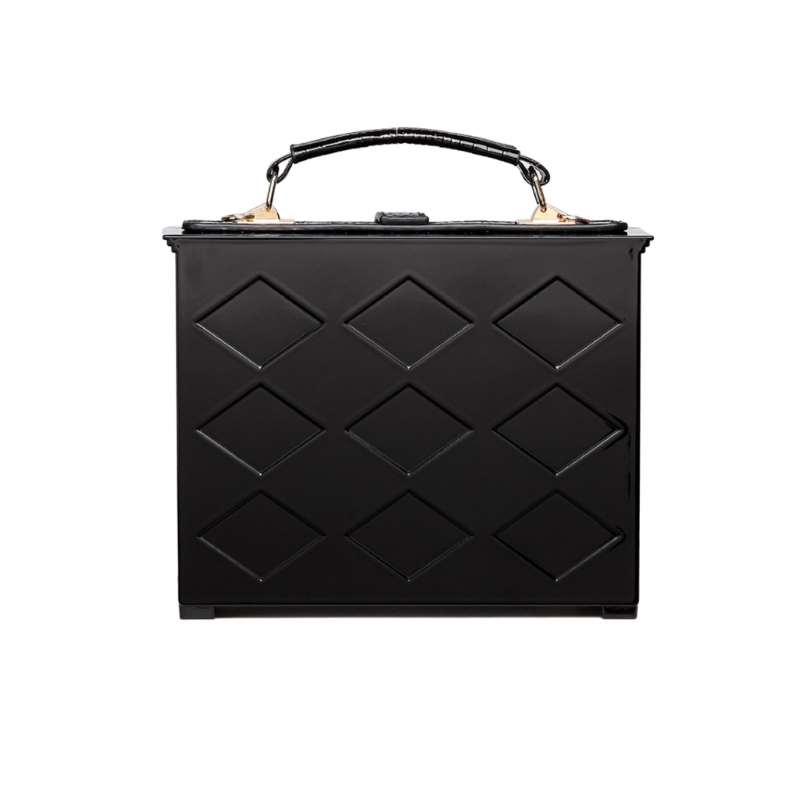 Women Vintage Acrylic Piano Shaped Clutch Box Shoulder Bag Elegant Evening Crossbody Handbag Top Handle Purse