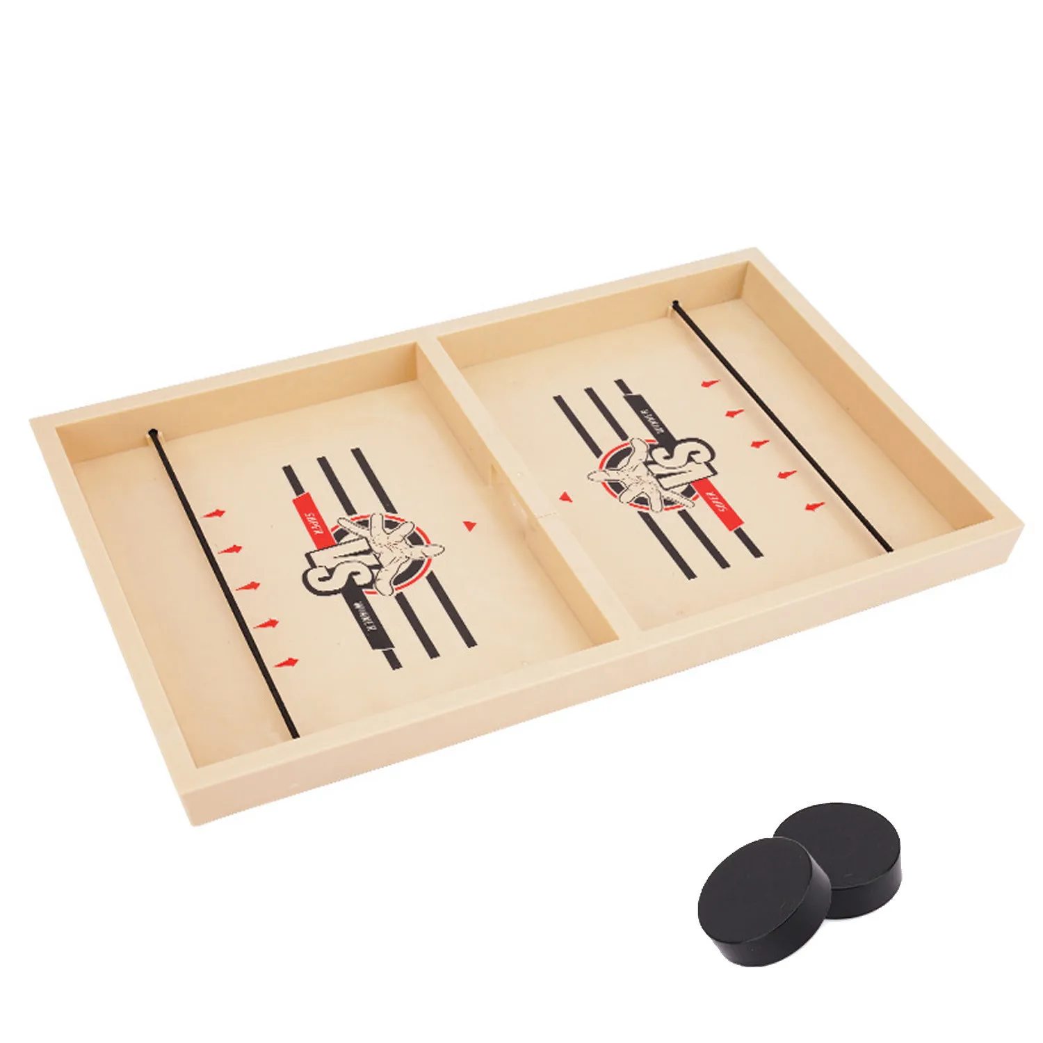 Fast Sling Puck Game Hoc-key Board Family Game Family Home Games With Chessboard And Pawns Test Your Speed Winner Board Game