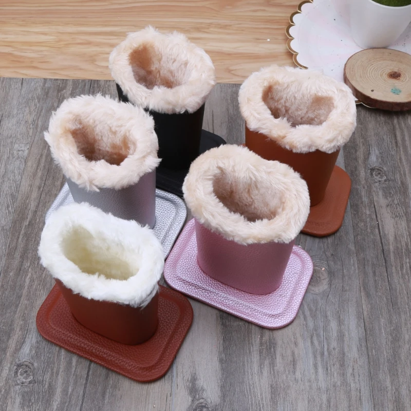 PU Leather Eyeglass Holders Sunglass Stands with Soft Plush Lining Eyeglass Holder Stands Safe Plush Lined Glasses Case