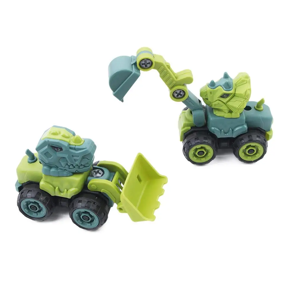 1PC Car Toy Dinosaur Disassembly Excavator Bulldozer Engineering Team Car Gift Transport Car Vehicle