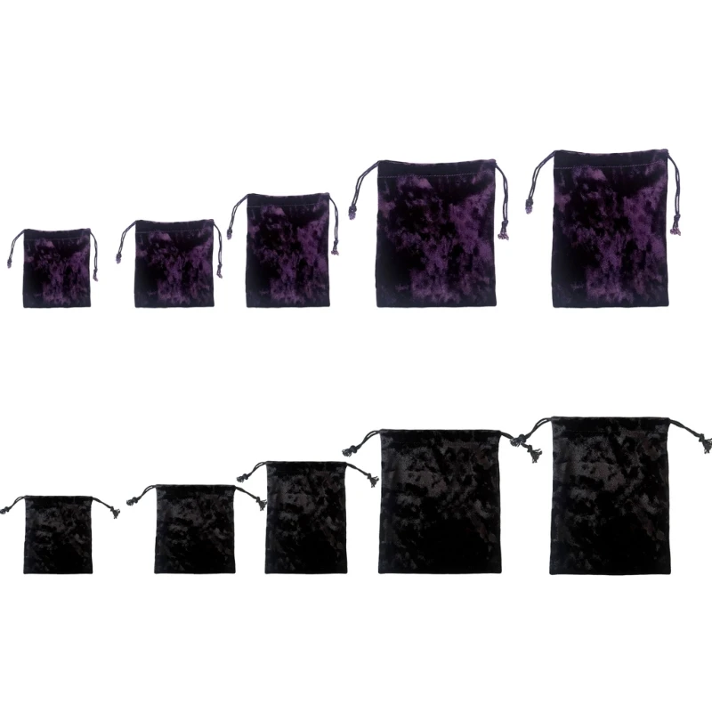 Velvets Tarot Drawstring Bag Jewelry Rune Pouches Organizers Dices Party Storage Bag for Tarot & Cards Easily Use