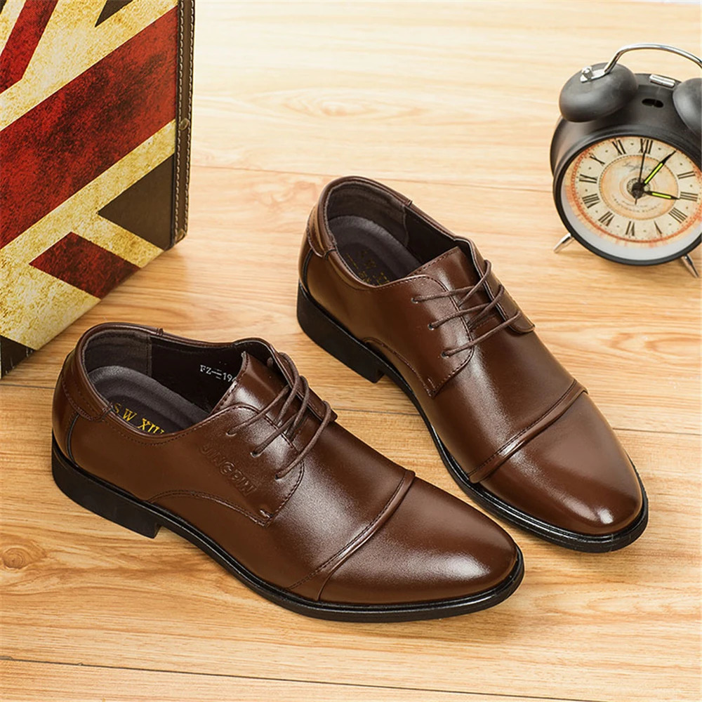 Official mens shoes Oxford Italian mens shoes Leather shoe Official mens shoes Classic plus size brown dress 241031