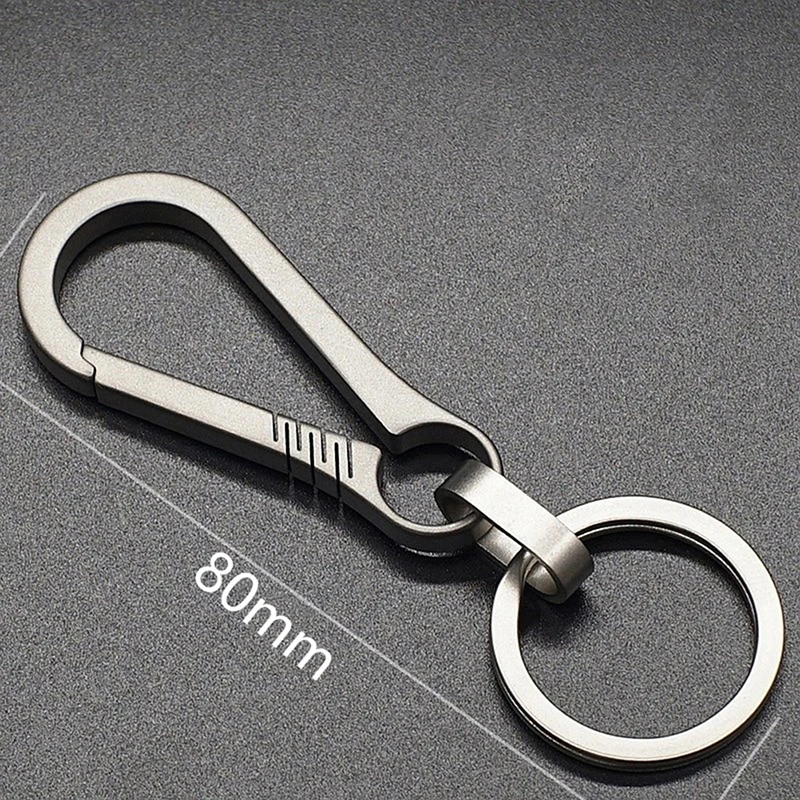 1PCS Alloy Keychain Tiranium Buckle Key Ring Car Accessories Titanium Buckles EDC Outdoor Tool