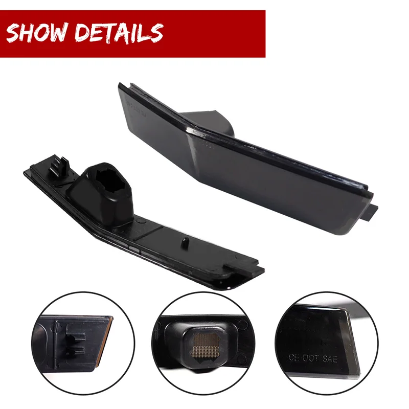 Car Front Rear Bumper Side Marker Light Fender Flare Light Housings For 2007 2008 2009 2010 Lincoln MKX, No Bulb,Car Accessories