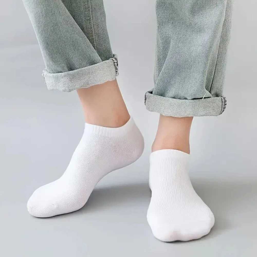 10/30 Pairs Mens Boat Are Comfortable Breathable Sweat Wicking Solid Color Mens Trendy and Versatile Business LX241102