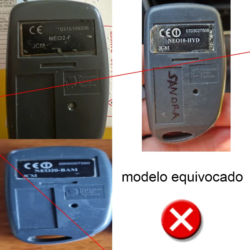 For JCM NEO10 NEO20 NEO40 TWIN-R Garage Door Remote Control 433.92MHz Rolling Code Compatible With JCM Remote Control