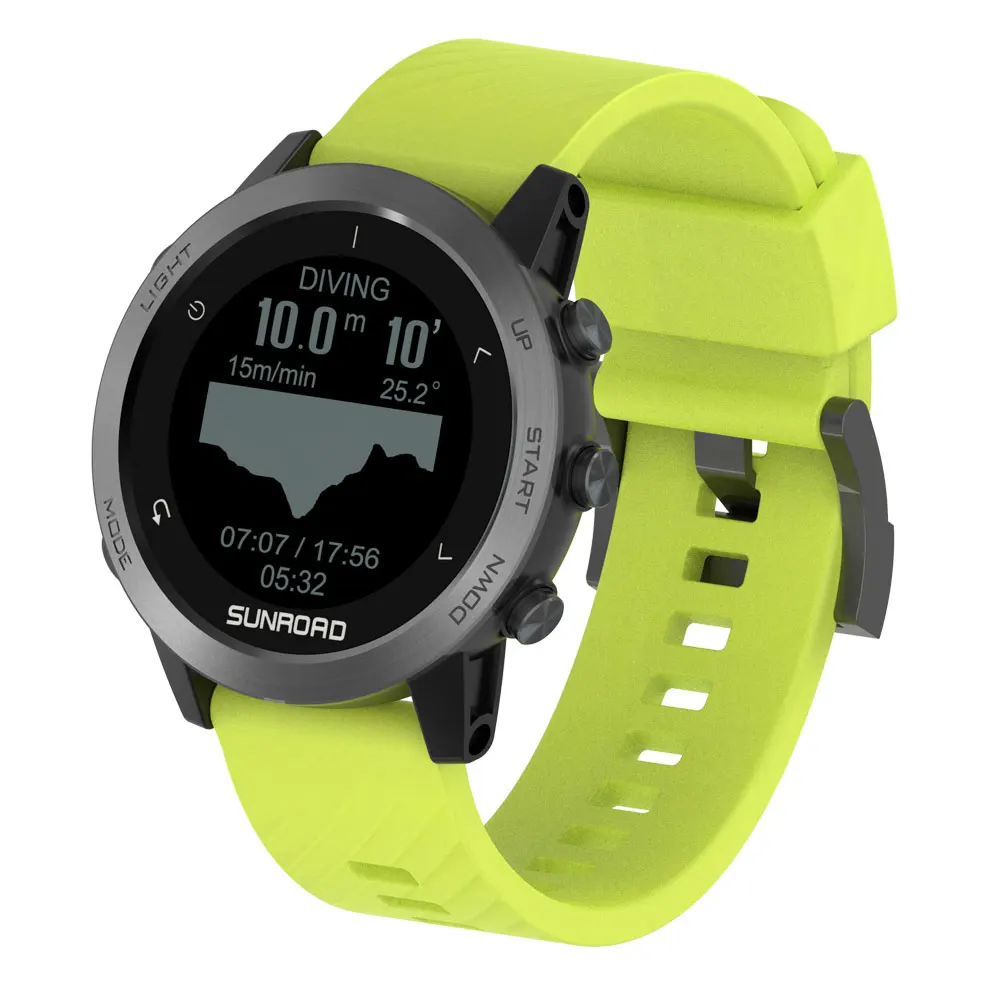 Sunroad smart watch T5 10ATM with GPS waterproof outdoor sports diving Altimeter barometer heart rate bp professional GPS watch