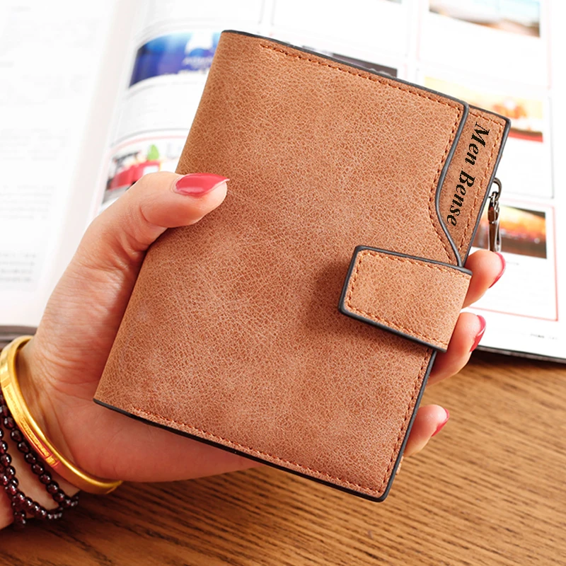 Short Wallet Women's Leather Genuine Small Zip Women's Purse Small Coin Sac Femme 2023 Luxury Brand Porte Feuille Ladies Wallet