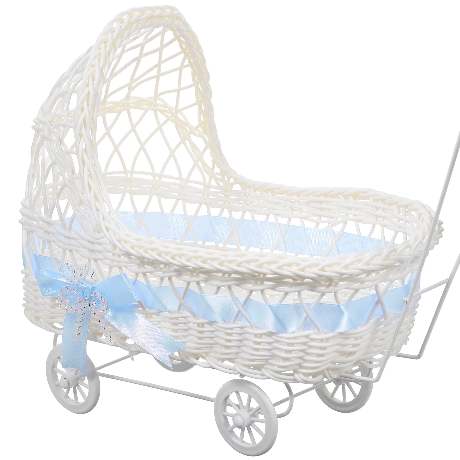 Basket Baby Flower Shower Party Candy Box Wedding Decorations Woven Stroller Favors Baskets Gift Carriage Mini Storage Favor