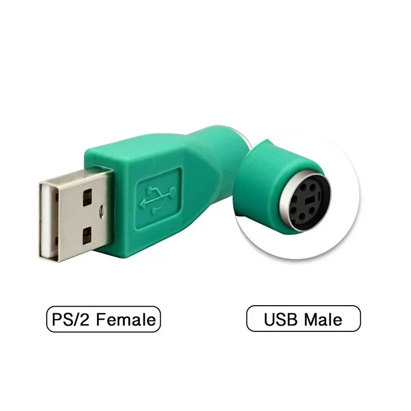 USB to PS2 adapter - Male USB connector to 6-pin female connector - Adapter for connecting keyboards and mice