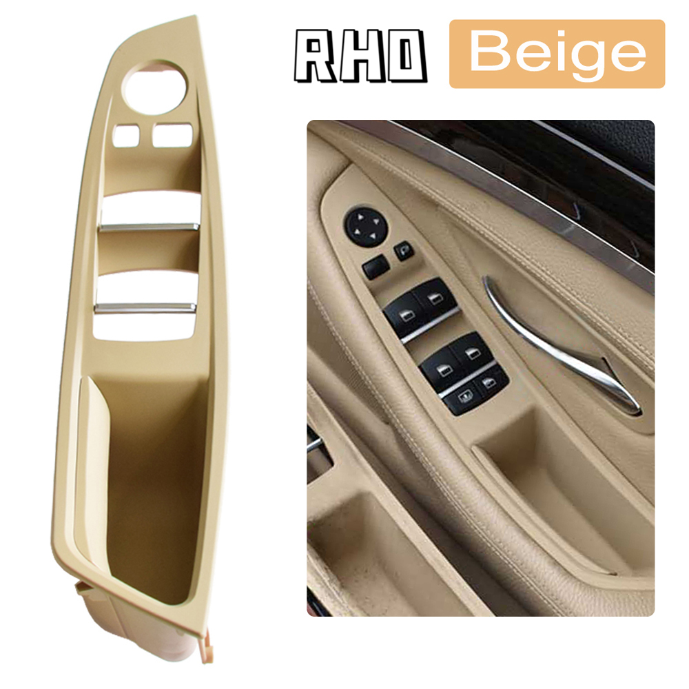Right Hand Drive RHD Side Inner Door Handle Panel Trim Beige Oyster Black Red-Wine For BMW F10 F11 520i 528i 535i 2010-2016