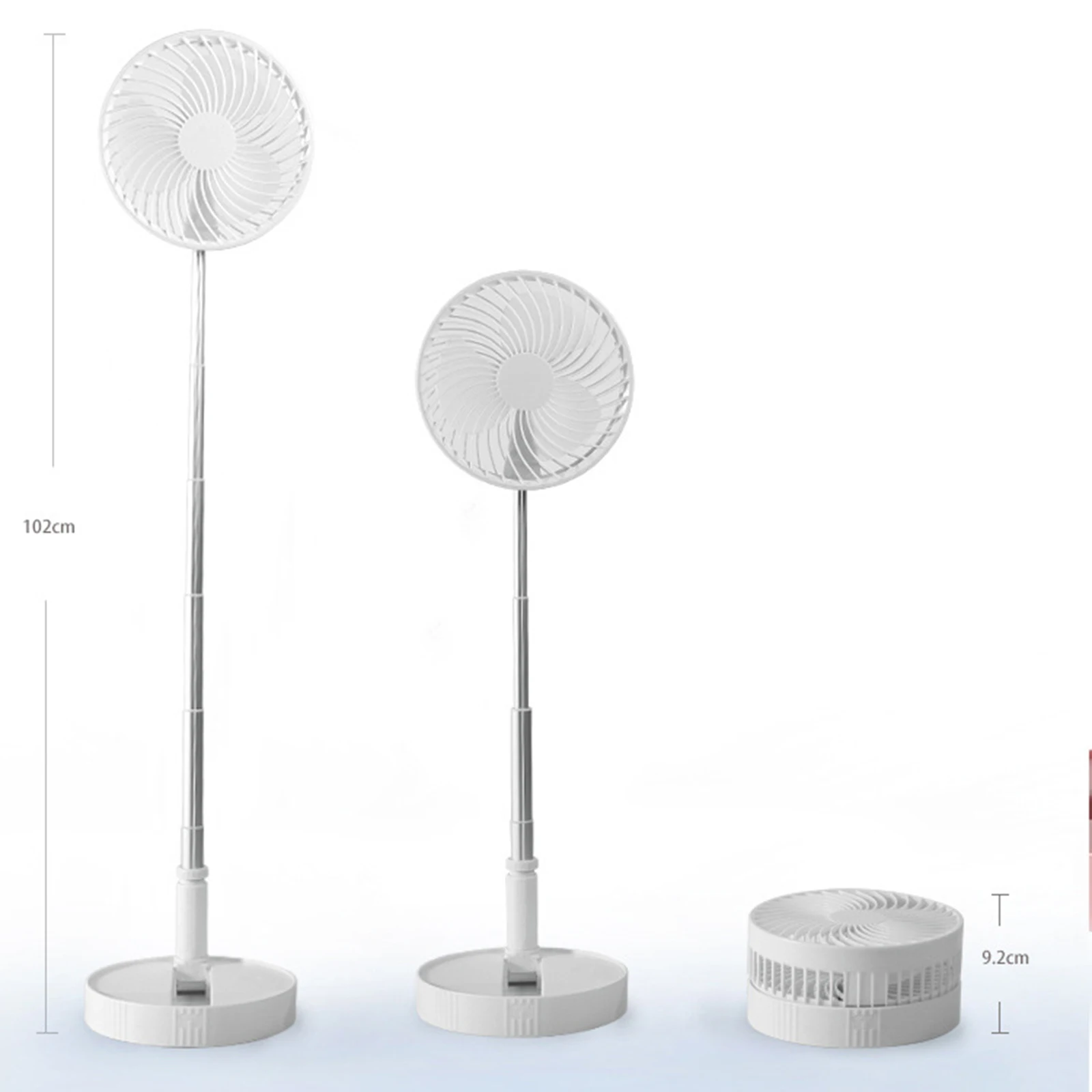 Air Cooling Fan with Remote Control USB Powered Foldable Desktop Fan 4 Speed Personal Floor Fan for Bedroom NightStand Kitchen