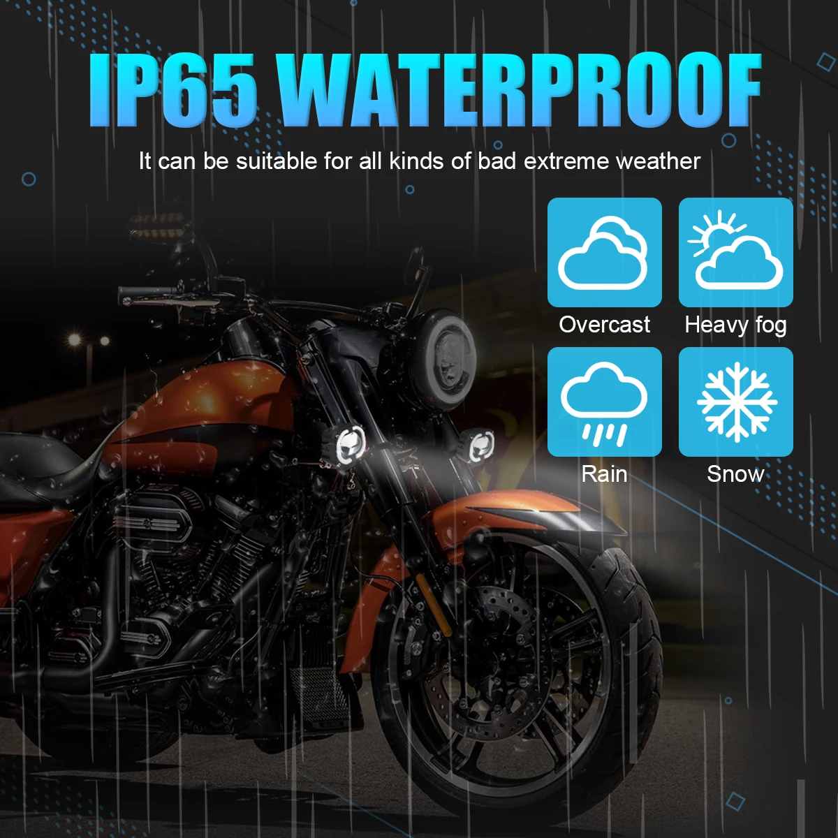 NLpearl 2PCS Motorcycle Fog Light Headlight Car Offroad Truck Angel Eyes LED light Portable Spotlights Driving Car Boat Light