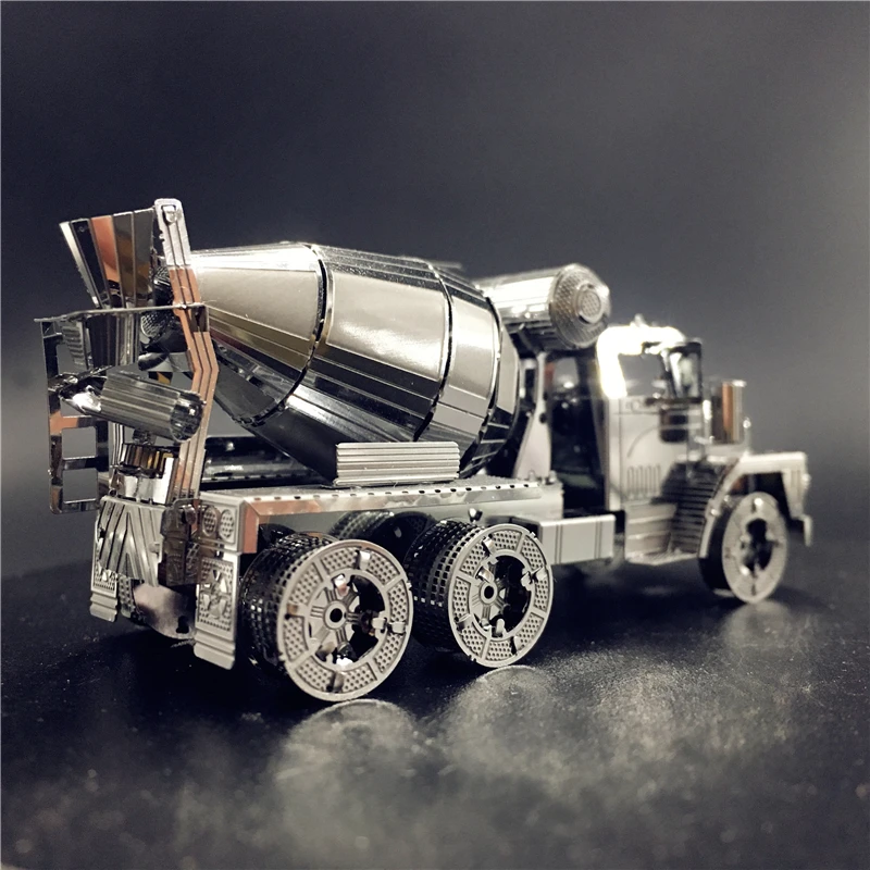 IRON STAR 3D Metal Puzzle kit CEMENT MIXER Engineering Vehicle Assembly Model DIY 3D Laser Cut Model Toy Gifts for adult