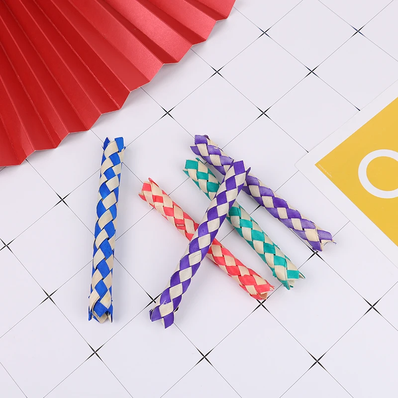 5pcs Creativity Funny DIY Finger Traps Classic Natural Chinese Bamboo Fingers Trap Replacement Tube Toys For Children