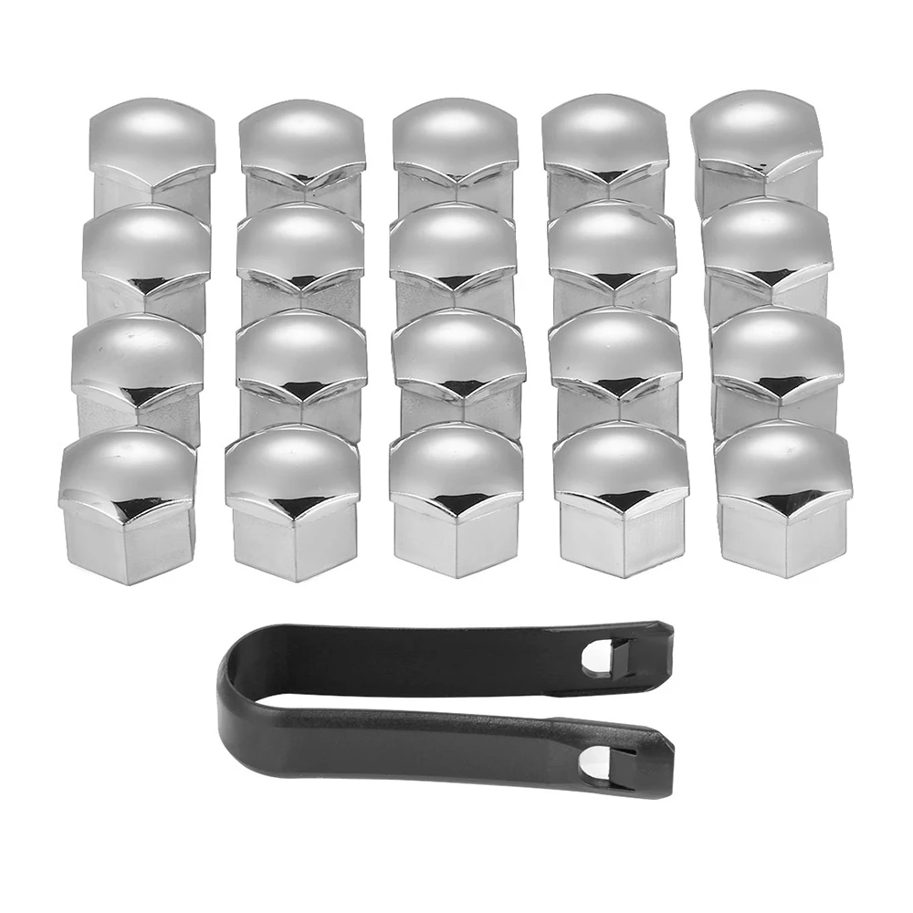 20Pcs Wheel Lug Bolt Nut Cover Caps For Audi Skoda 17mm Hex Head Bolts Car Styling Auto Accessories 321601173A