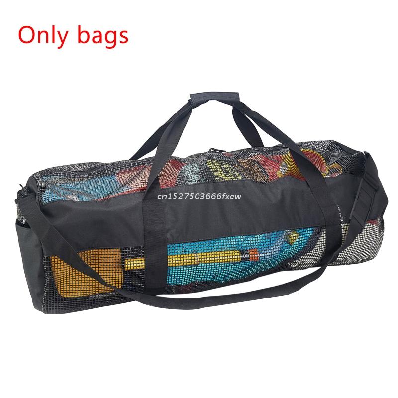 Mesh Dive Bag for or Snorkeling Diving Snorkel Gear Bag Extra Large Beach Bags with Zipper Beach Duffel Bag