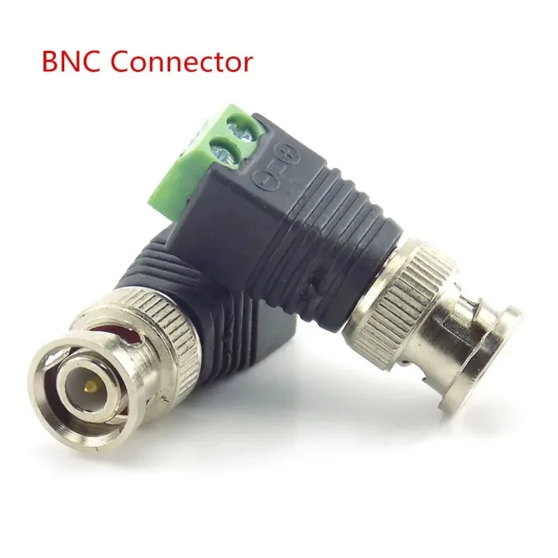 10pcs 12V DC Male DC Female Plug BNC Connector Plug CCTV DC Power Cable 2.1 x 5.5mm Male BNC Adapter for Led Strip Light