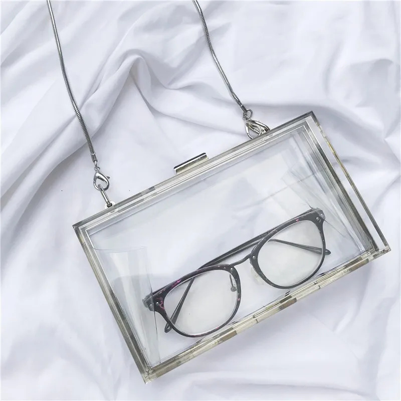 Bella Joy Acrylic Transparent Clutch Chain Box Womens Shoulder Bag Hard Day Clutch Bag Wedding Party Evening Wallet 5 241031