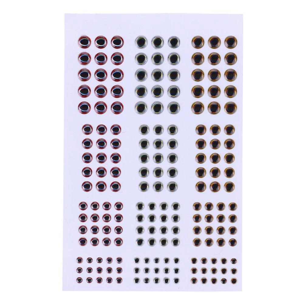 36mm Holographic 3D Fishing Lure Eyes Sticker Artistic Artificial Fish Eyes Sticker For Fly Tying Lure Making 183Pcs