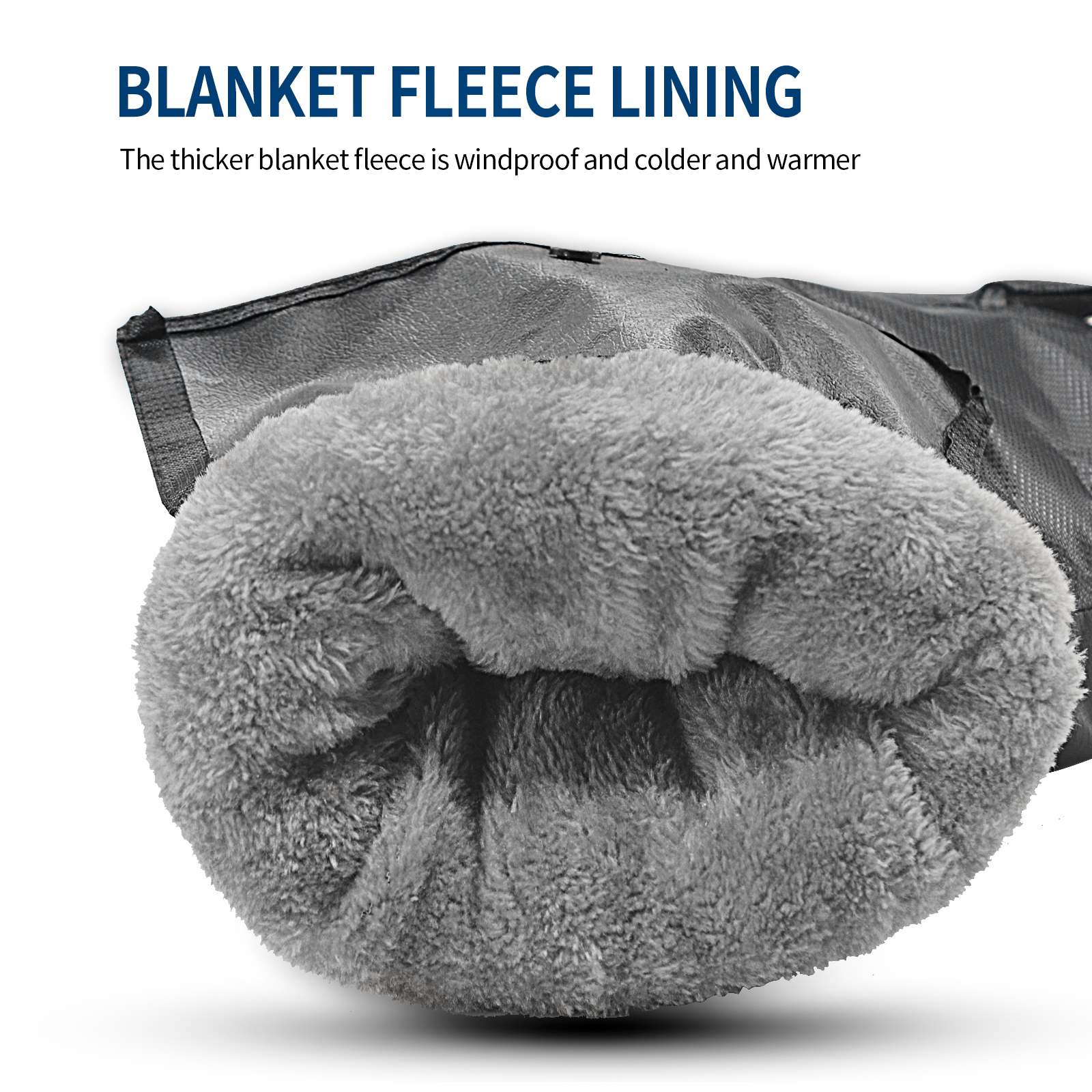 Motorcycle Handlebar Muffs - Waterproof Thick u0026 Warm Grip Covers for Winter Riding S25118