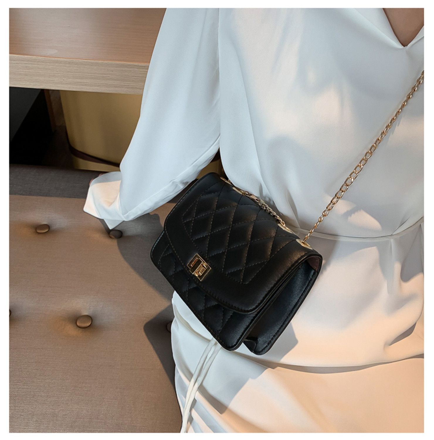 2023 New Travel Shoulder Bags Messenger Bag Rhombus Lingge Chain Bag Wallet for Women Girl