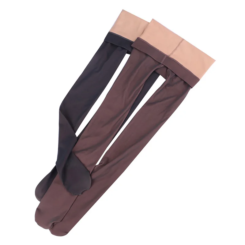 Winter for Warm Pantyhose Women Super Elastic High Waist Slim Pantyhose Plus Veet Fleece Thick Stockings Tights Leg Wammer smile
