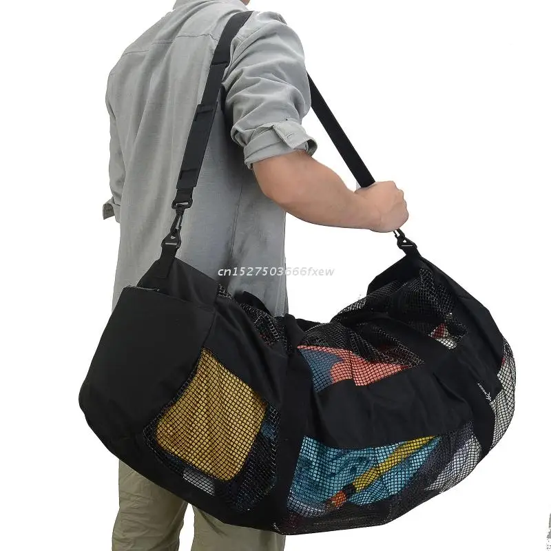 Mesh Dive Bag for or Snorkeling Diving Snorkel Gear Bag Extra Large Beach Bags with Zipper Beach Duffel Bag