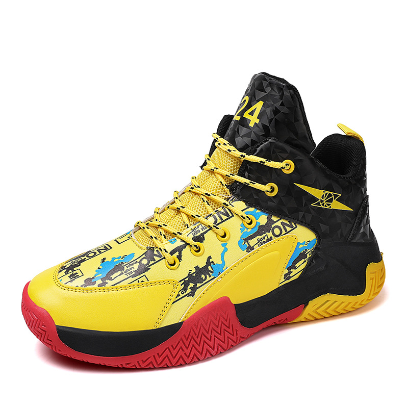 Plus Size Basketball Shoes Men's Autumn and Winter Leather Waterproof and Wear-Resistant Practical Sneakers Free shipping