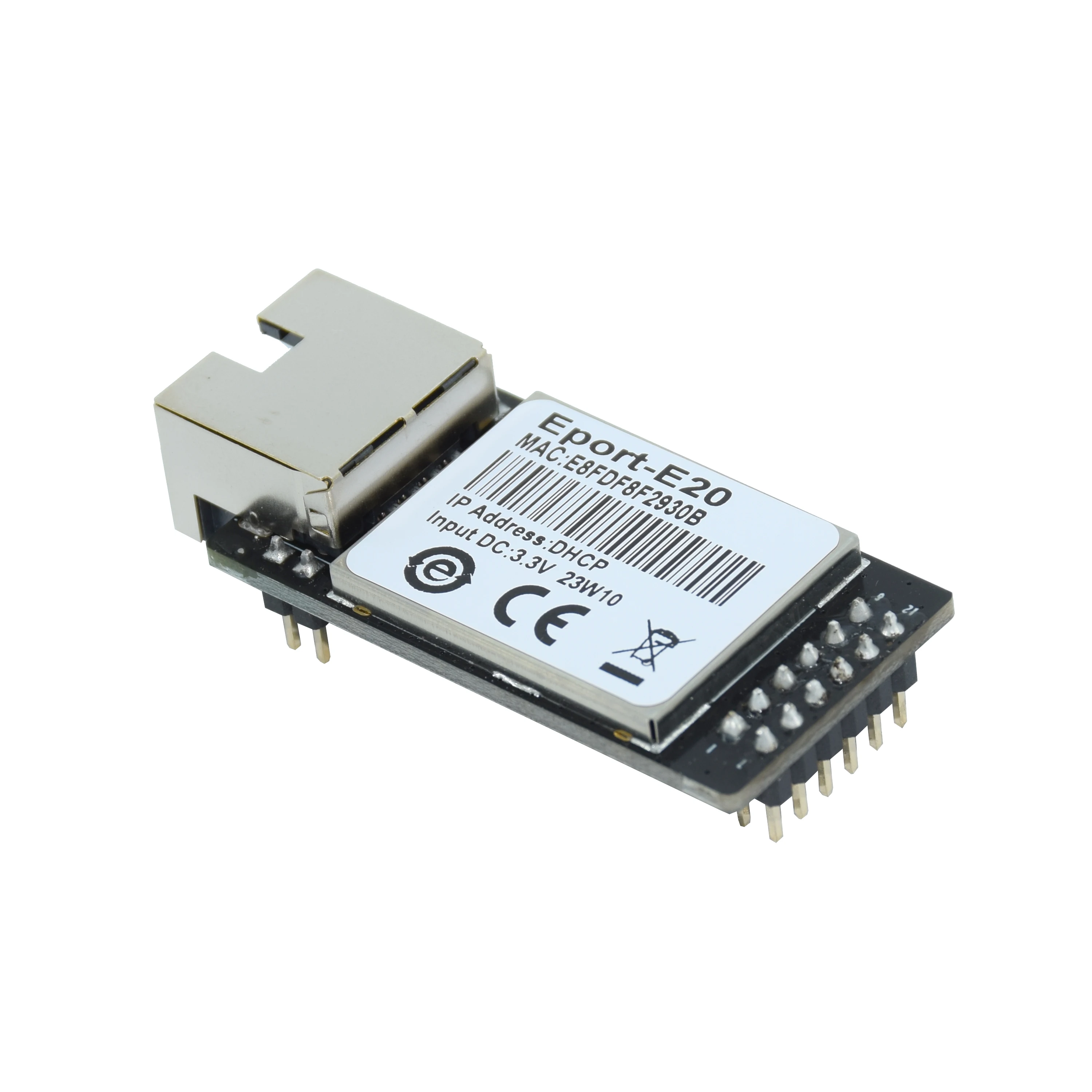 Eport-E20 Network Server Port 3.3v TTL Serial To Ethernet Embedded Module IOT Device Support DHCP TCP IP Telnet Modbus TCP