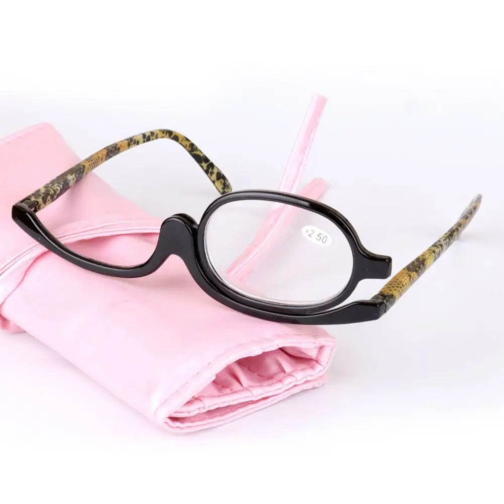 Woman Eyewear +1.00~+4.0 Diopter Magnifying Glasses Cosmetic Glasses Folding Eyeglasses Rotating Makeup Reading Glasses