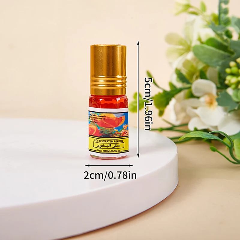 1PC Muslim Roll On Perfume Fragrance Essence Oil Body Scented Long Lasting Fragrance Alcohol Free Natural Floral Essential Oil