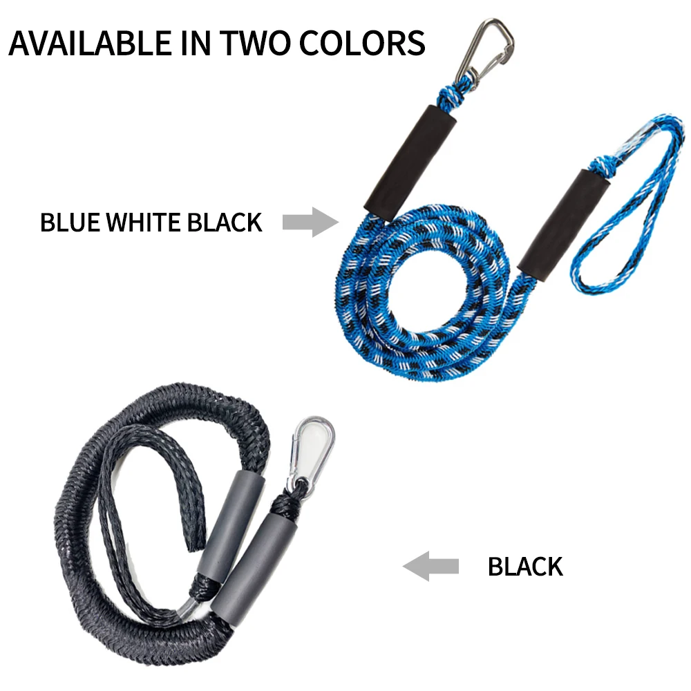 1 / 2 Packs Boat Bungee Dock Lines Bungee Cords Docking Rope Stretches 4-5.5ft Mooring Rope Foam Float Fishing Boat Accessories