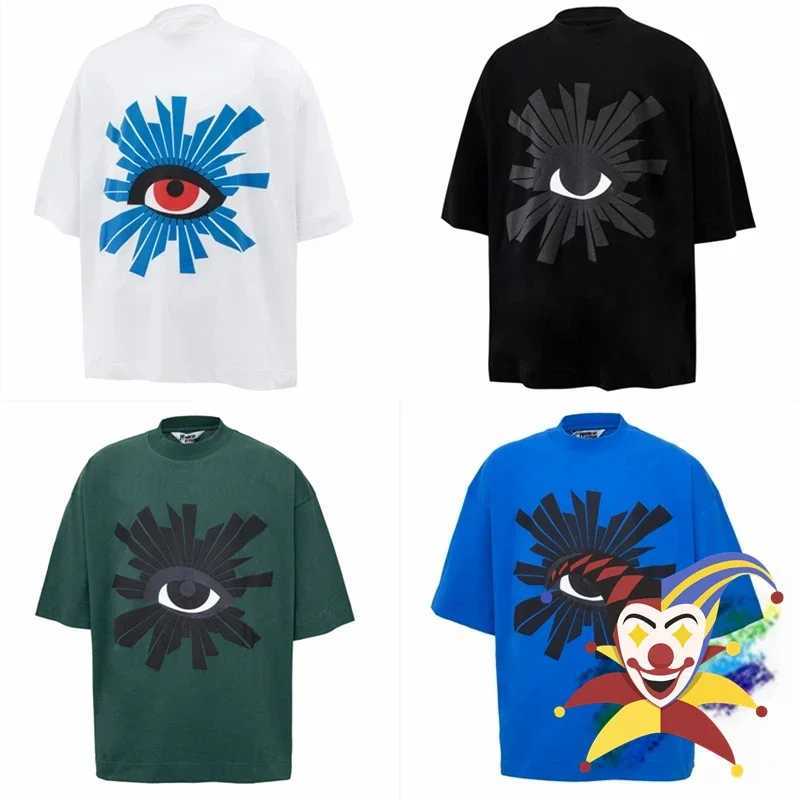 Men's T-Shirts Puff Print House Of Errors T Shirt For Men Women Casual Eye Print Tee T-Shirt J240402