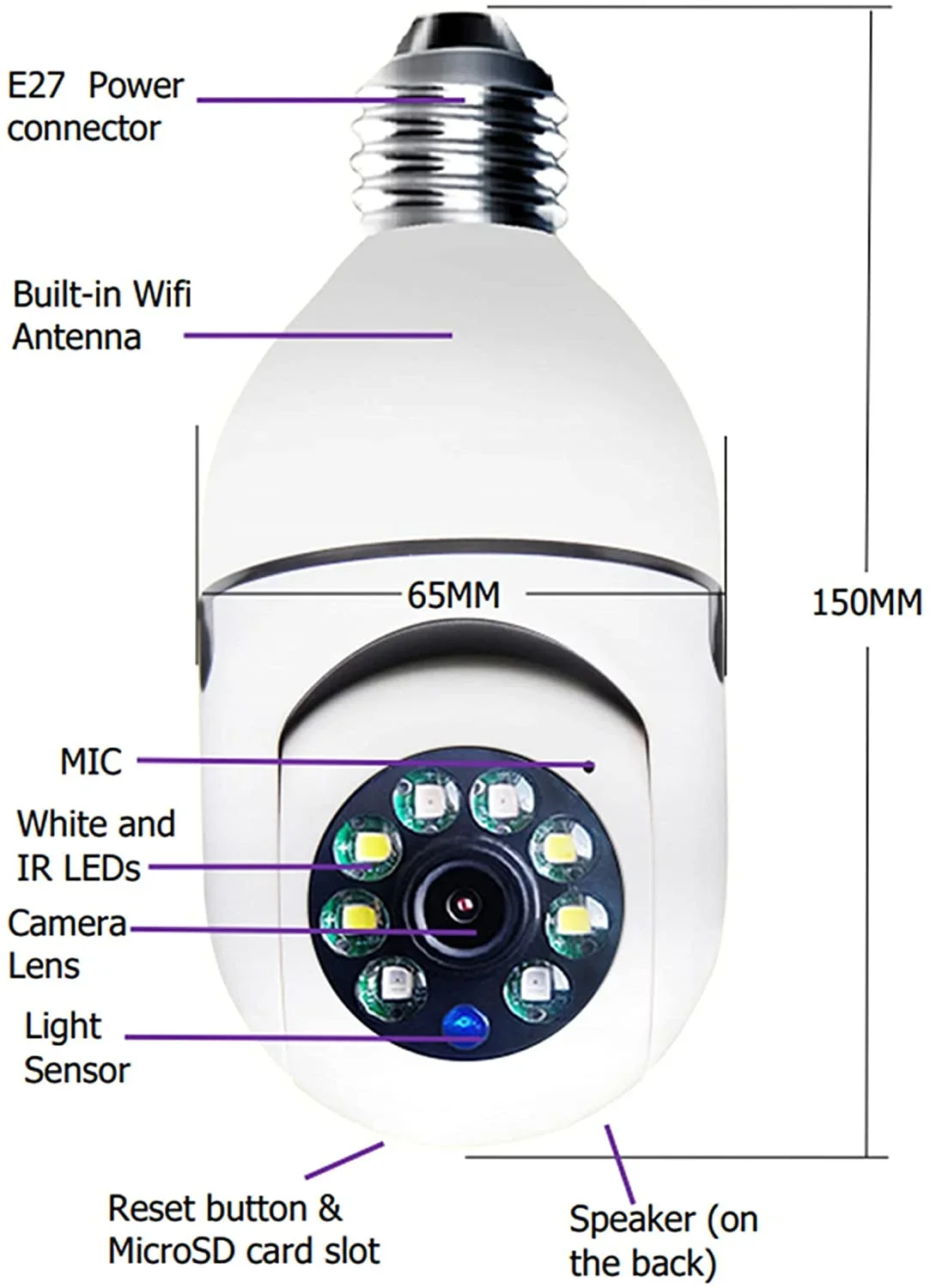 DIDSeth 2MP IP Camera E27 Light new Bulb Camera Auto Tracking Video Surveillance Waterproof Two-way Audio Security 2025 Dome Camera