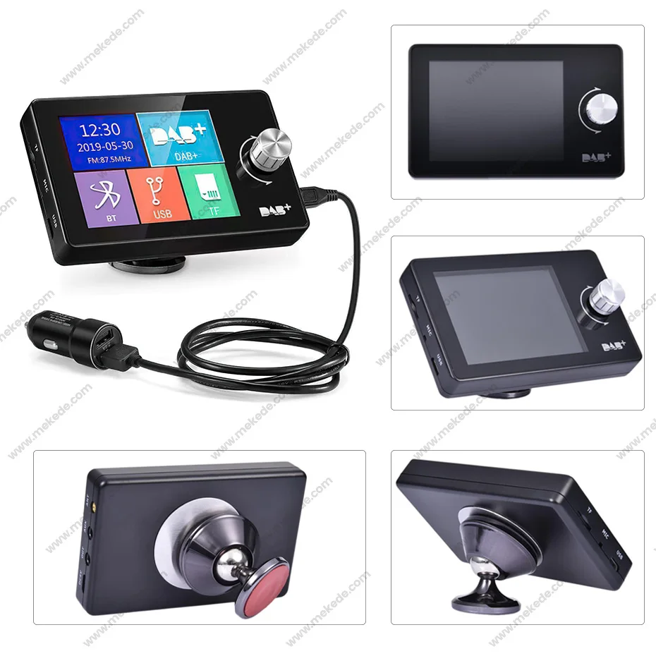 2.8" Color Screen DAB/DAB+ Digital Broadcast Car Radio For European Cars Video Display FM Transmitter MP3 Digital AUX Receiver