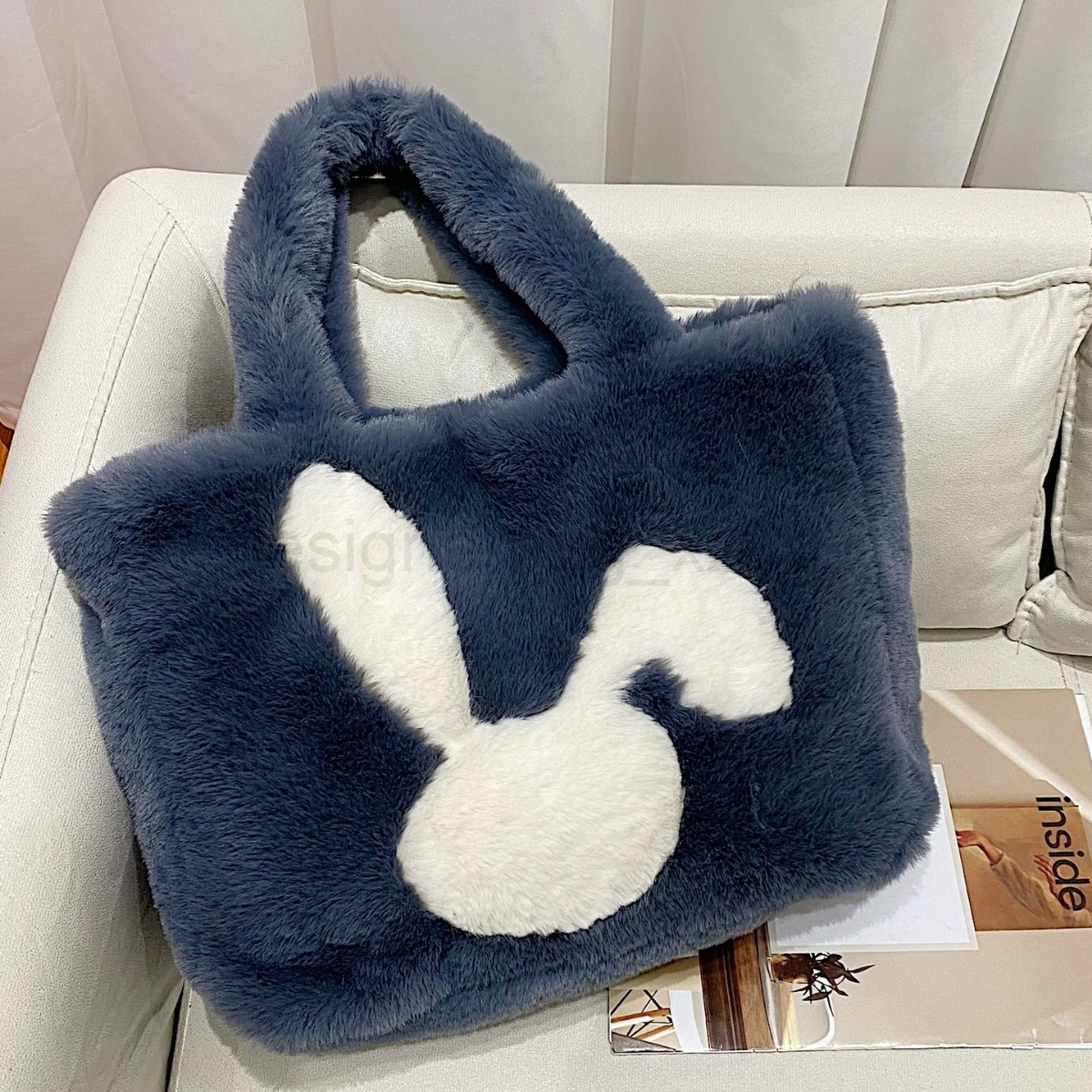 Fashion Classic Bag Designer 10a Top Woman Handbagevening Bags New Hairy with Cute Rabbit Pattern Large Capacity Plush Tote Celebrity Casual Shoulder